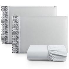 Imagem de Jogo De Len ol Lese Percal 180 Fios Padr o 3 Pe as Barato - C