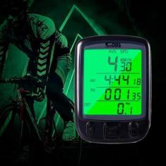 Imagem de Ciclocomputador Velocímetro Luz Noturna Bike Bicicleta Cor - Bivena