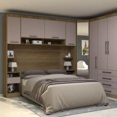 Imagem de Conjunto Quarto Eucamoveis Paris 5 Peças 8 Portas 6 Gavetas - Avela/Cinammon