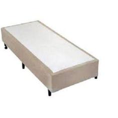 Imagem de Cama (Box Solteiro+Colchão D33) 88X188x17 Suede Bege - Semik Colchões