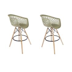 Imagem de Kit 2 Banquetas para Sala de Jantar Web Dsw-m  Cinza