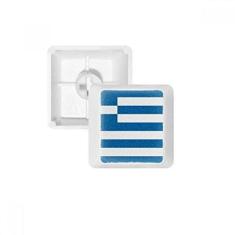 Imagem de OFFbb Grécia bandeira nacional europa país pbt nomes de teclas de teclado mecânico branco OEM sem marcação imprimir