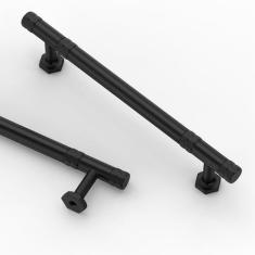 Imagem de Asidrama Pacote com 10 puxadores de armário de cozinha preto fosco de 128 mm, puxadores de armário de cozinha para puxadores de gaveta de armário