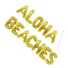 Imagem de VALICLUD Balão havaiano Aloha praias, balões de alumínio de Mylar, artigos de festa havaiano, decoração de festa tropical, luau