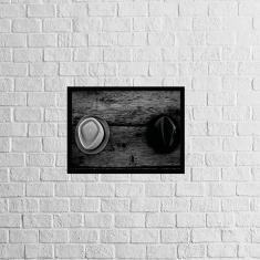 Imagem de Quadro Decorativo Fotografia Chapéus 45x34cm