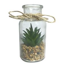 Imagem de Vaso Decorativo Vidro Suculenta Verde 12 cm - D'Rossi