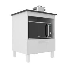 Imagem de Balcão Para Cooktop 4 Bocas J Carvalho Branco Preto