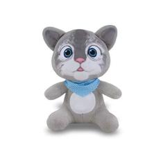Imagem de Gatinho de Pelúcia 27cm Anti-alérgico (Cinza)