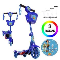 Imagem de Patinete Toy Story 3 Rodas Brinquedo Criança Com Led - Zein