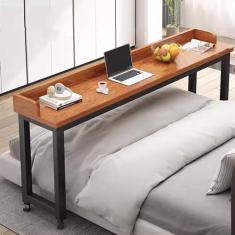 Imagem de SilteD Mesa de cabeceira, escrivaninha de cabeceira com rodas, mesa de cabeceira com rodas 360°, escrivaninha de computador móvel queen size, para sala de estar, quarto, sala de espera de hospital