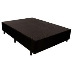 Imagem de Cama Box Base Luckspuma Versal Tecido Preto 138X188x24