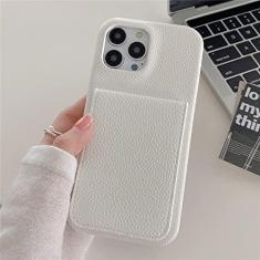 Imagem de Carteira de Couro Luxo Capa para Cartão Carteira para iPhone 14 Pro Max 11 12 13 Mini XR X XS 8 7 Plus SE Photo Slot Stand Cover, Branco, Para iPhone 11ProMax