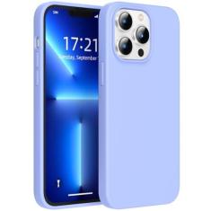 Imagem de JOOSKO Capa para iPhone 13 Pro, silicone líquido premium, capa protetora à prova de quedas, [forro de microfibra macio antiarranhões], capa de telefone ultrafina à prova de choque de 6,1 polegadas