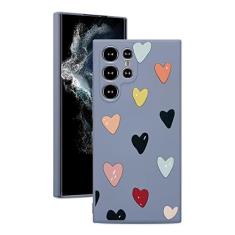 Imagem de ZTOFERA Compatível com Samsung Galaxy S23 Ultra 5G, linda capa com estampa de coração de amor para mulheres e meninas, capa protetora de TPU à prova de choque de silicone macio para Galaxy S23 Ultra