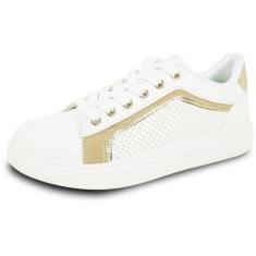 Imagem de KOZI Tênis feminino moderno plataforma confortável Wedge Oxford cadarço coleção MG com palmilha removível, Ouro 5, 38