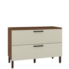 Imagem de Balcao Pia 120cm 1 Porta 1 Gav 784Am Nogueira Off White Ktp - Kits Par