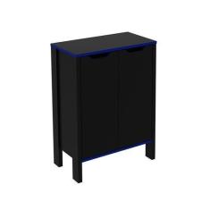 Imagem de Balcão Para Escritório Gamer 54X74,5X30,3 Cm Preto/Azul - Tecnomobili