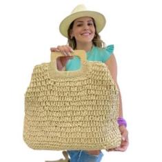 Imagem de Bolsa de Palha Para Praia Feminina Amplo Espaço Grande-Feminino