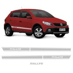 Imagem de Kit Adesivos Faixas Laterais Prata Gol Rallye G5 2011