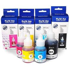 Imagem de Kit Colorido Tinta Compatível Corante Para Impressora Brother Dcp-T300 Dcp-T500w Dcp-T700w Mfc-T800w
