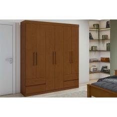 Imagem de Guarda Roupa Solteiro 6 Portas E 4 Gavetas Zeus Frassino