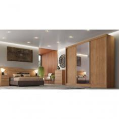 Imagem de Guarda Roupa Casal 3 Portas Com Espelho 8 Gavetas Sollo - Móveis Horizonte - Cumaru