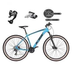 Imagem de Bicicleta Aro 29 Ksw Xlt 27v Câmbios Shimano Altus Freios Hidráulicos Garfo Trava Pneu Faixa - Azul Tam.15