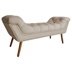 Imagem de Recamier Calçadeira Estofado Sienna King 195 Cm Suede Cappuccino - LM DECOR