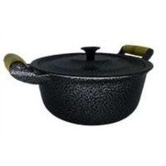 Imagem de Panela Caçarola Alumínio  Alça Madeira Pomel Baquelite 40 cm