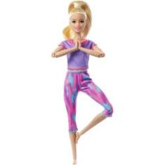 Imagem de Boneca Barbie Feita Para Mexer Loira Movimentos - Mattel