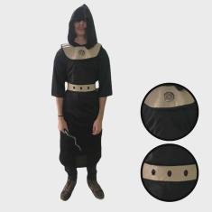 Imagem de Fantasia de Mago Preto Infantil com Acessórios Cinza