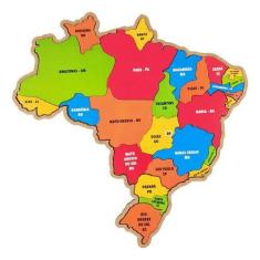 Imagem de Quebra Cabeça Mapa Do Brasil Cidades Capital Montar Newart - Pool