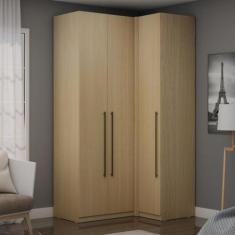 Imagem de Guarda-roupa Modulado de Canto 100% Mdf 3 Gavetas Infinity Savana