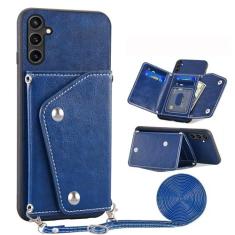 Imagem de Asuwish Capa de telefone para Samsung Galaxy S23 FE 5G capa carteira com protetor de tela de vidro temperado suporte para cartão de crédito alça transversal acessórios de celular de couro S 23 EF