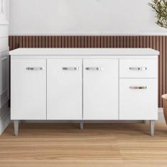 Imagem de Balcão Gabinete Para Pia Gabriela 150mt 4 portas 1 gaveta Com tampo Br