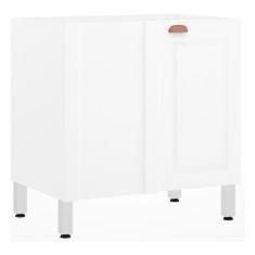 Imagem de Balcão De Cozinha Sem Tampo Canto Reto 80cm 1 Porta Cristal Luciane Mó