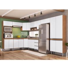 Imagem de Cozinha Completa Modulada de Canto Athena 9 Peças Freijó - IRM