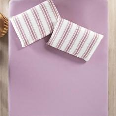 Imagem de Jogo de lençol Solteiro 2pç fio penteado 100% algodão  - SAFIRA ENXOVA