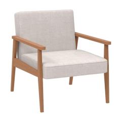 Imagem de Poltrona Domenic Bege E Nogueira