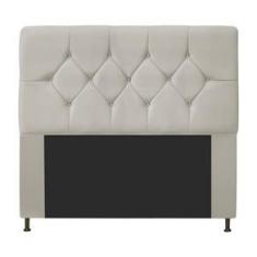 Imagem de Cabeceira França Estofada Strass 140cm Cama Box Casal Corano Bege - Amarena Móveis