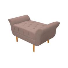 Imagem de Recamier Estofado Ari 90 cm Solteiro Suede Rosê - Amarena Móveis