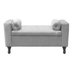 Imagem de Recamier Baú Félix 180cm Suede Cinza - Dominic Decor