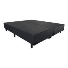 Imagem de Base Box Queen Bipartido Sintético Preto - 158X198x40 - Dmhope7