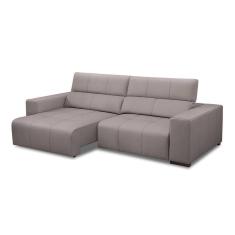 Imagem de Sofá Decorativo Barbosa 5 Lugares Sala De Estar 290cm Reclinável E Retrátil Couro Avelã