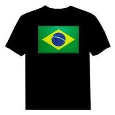 Imagem de Camiseta Led Eletrônica Camisa Luminosa 22 - Brasil