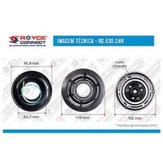 Imagem de CONJUNTO EMBREAGEM COMPRESSOR SANDEN 7H15 5H15 SE507 24V 8PK