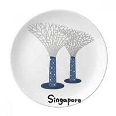 Imagem de Prato decorativo de porcelana Salver Prato de jantar Singapore Gardens By the Bay