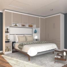 Imagem de Guarda Roupa Dormitório Modulado Alpes Casal 1,38 m Canto - Roupeiro Luciane M03