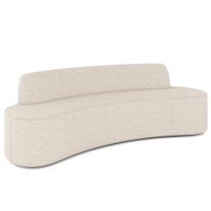 Imagem de Sofá 4 Lugares Curvo Sala De Estar Living Cancún D02 Linho Cru 230 Cm D-461