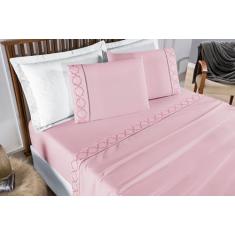 Imagem de Jogo De Cama Casal King Micropercal 400 Fios 4 Peças Coleção Infinity